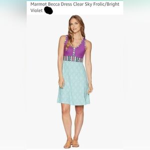 Marmot Becca Dress Size Medium Purple and Teal